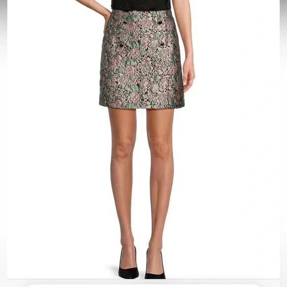 NWT Abbey Glass Jessica Brocade Short Skirt Medium - Picture 3 of 9